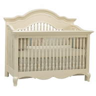 beige baby crib shelf pulls